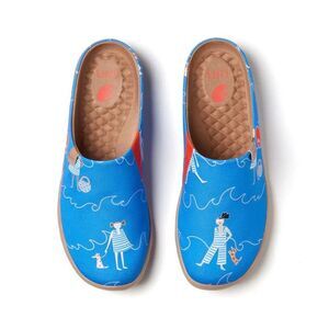UIN Women's Comfort Shoes Casual slipper(Coastal Walk with Pups 2 )
